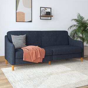 Jasper Linen Sprung Sofa Bed Navy Blue