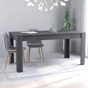 Dining Table Grey 160x80x76 cm Chipboard