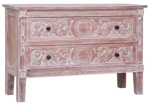 Sideboard with 2 Drawers 90x30x60 cm Solid Mahogany Wood