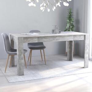Dining Table Concrete Grey 160x80x76 cm Chipboard