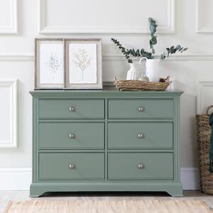 Banbury Sage Green Painted Chest of 6 Drawers