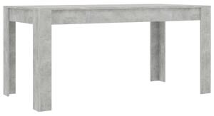 Dining Table Concrete Grey 160x80x76 cm Chipboard