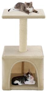 Cat Tree with Sisal Scratching Post 55 cm Beige