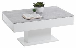FMD Coffee Table Concrete Grey and White