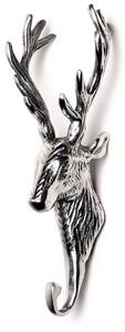 Silver Finish Stag Head Coat Hook