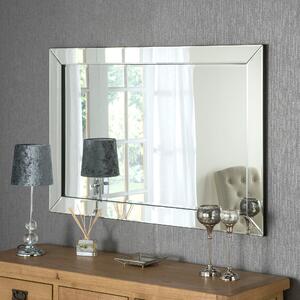 Yearn Angled Framed Mirror Black and Clear