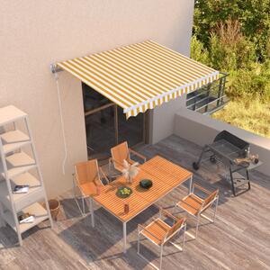 Manual Retractable Awning 350x250 cm Yellow and White