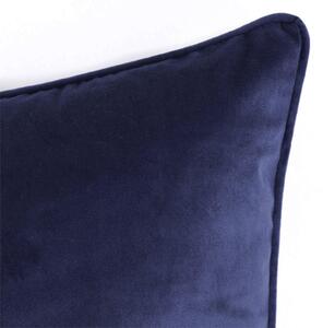 Large Plain Velvet Cushion - Navy - 58x58cm