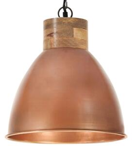 Industrial Hanging Lamp Copper Iron & Solid Wood 46 cm E27