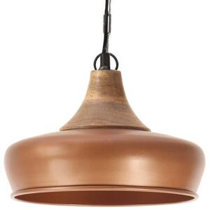 Industrial Hanging Lamp Copper Iron & Solid Wood 26 cm E27