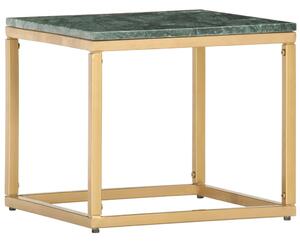 Coffee Table Green 40x40x35 cm Real Stone with Marble Texture