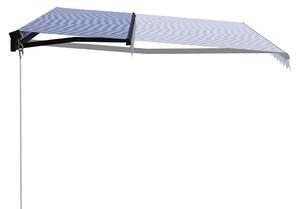 Manual Retractable Awning 400x300 cm Blue and White