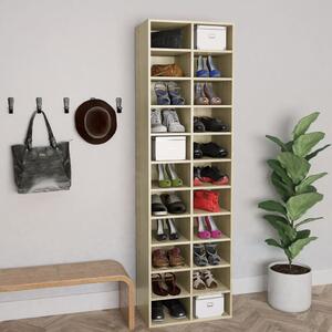Shoe Cabinet Sonoma Oak 54x34x183 cm Chipboard