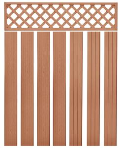 Replacement Fence Boards WPC 7 pcs 170 cm Brown