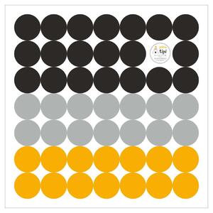 Mini Dots yellow tone sticker set