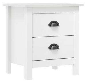 Bedside Cabinet Hill Range White 46x35x49.5 cm Solid Pine Wood