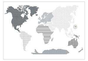 World Map black sticker
