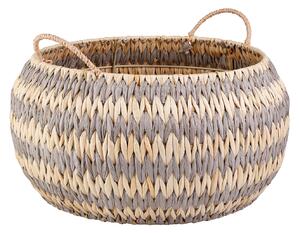 Grey Round Flatweave Baskets - Set of 3