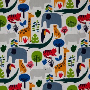 By the Metre Elements Scandi Jungle PVC Red/Green/Blue