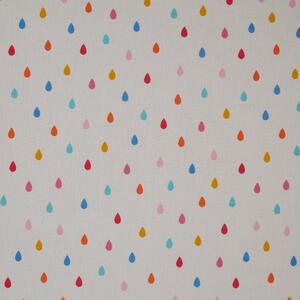 By the Metre Elements Raindrops PVC Blue/Pink/Yellow
