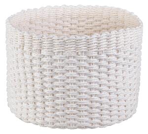 Round Paper Rope Basket - White