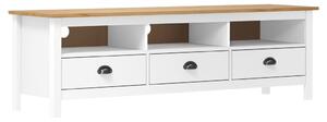 TV Cabinet Hill Range White 158x40x47 cm Solid Pine Wood