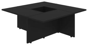 Coffee Table Black 79.5x79.5x30 cm Engineered Wood