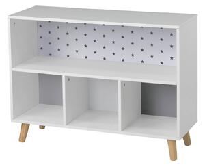 Kids Cube Storage Unit with Legs - White & Grey