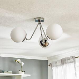Tuse ceiling light, three-bulb, chrome