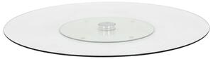 Rotating Serving Plate Transparent 60 cm Tempered Glass