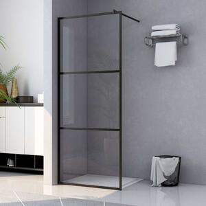 Walk-in Shower Wall with Clear ESG Glass Black 80x195 cm