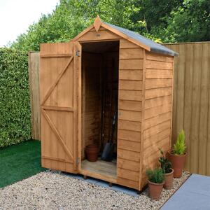 Forest Overlap 4 x 3ft Dip Treated Apex Shed - No Window