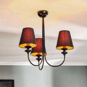 933 chandelier with three lampshades