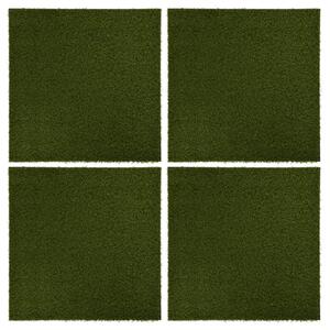 Artificial Grass Tiles 4 pcs 50x50x2.5 cm Rubber