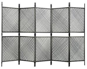 Fence Panel Poly Rattan 3x2 m Anthracite