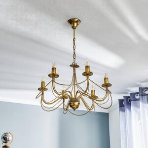 Tori 6 chandelier, 6-bulb, gold