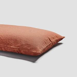 Piglet Burnt Orange Linen Pillowcases (Pair) Size Square