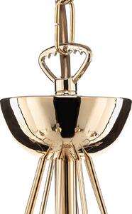 Chandelier Retro, 8-bulb, gold, 120 cm suspension
