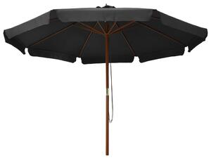 Outdoor Parasol with Wooden Pole 330 cm Anthracite
