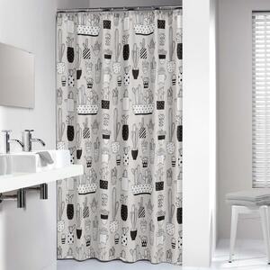 Sealskin Shower Curtain Cactus 180x200 cm Grey