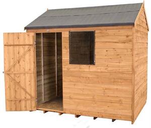 8x6ft Forest Overlap Dip Treated Reverse Apex Shed - incl. Installation