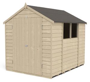 Forest 8 x 6ft Overlap Pressure Treated Apex Shed - Double Door - incl. Installation