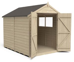 Forest 8 x 6ft Overlap Pressure Treated Apex Shed - Double Door - incl. Installation