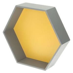 Honeycomb shelf yellow 45x35x15cm
