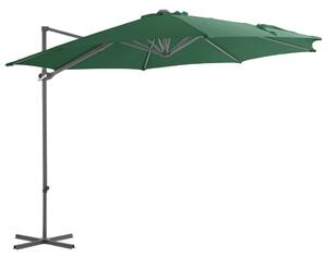 Cantilever Umbrella with Steel Pole Green 300 cm