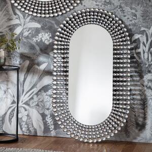 Sheriton Oval Mirror 70x121cm Silver