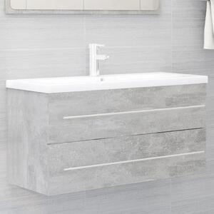 Sink Cabinet Concrete Grey 100x38.5x48 cm Engineered Wood