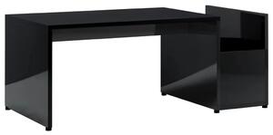 Coffee Table High Gloss Black 90x45x35 cm Engineered Wood