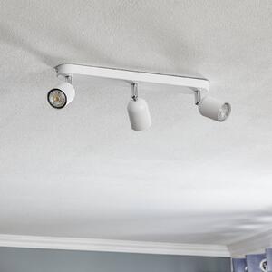 Top ceiling spotlight, three-bulb, white