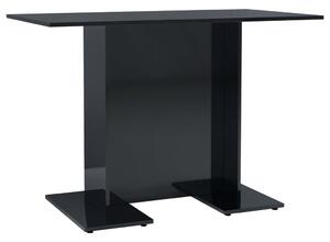 Dining Table High Gloss Black 110x60x75 cm Engineered Wood